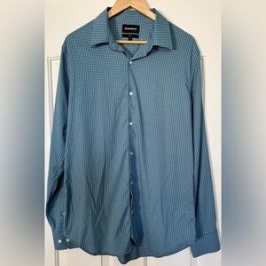 ✨ Bonobos Slim Fit Long Sleeve Shirt 🩵 Grid Check | Size L (Long)